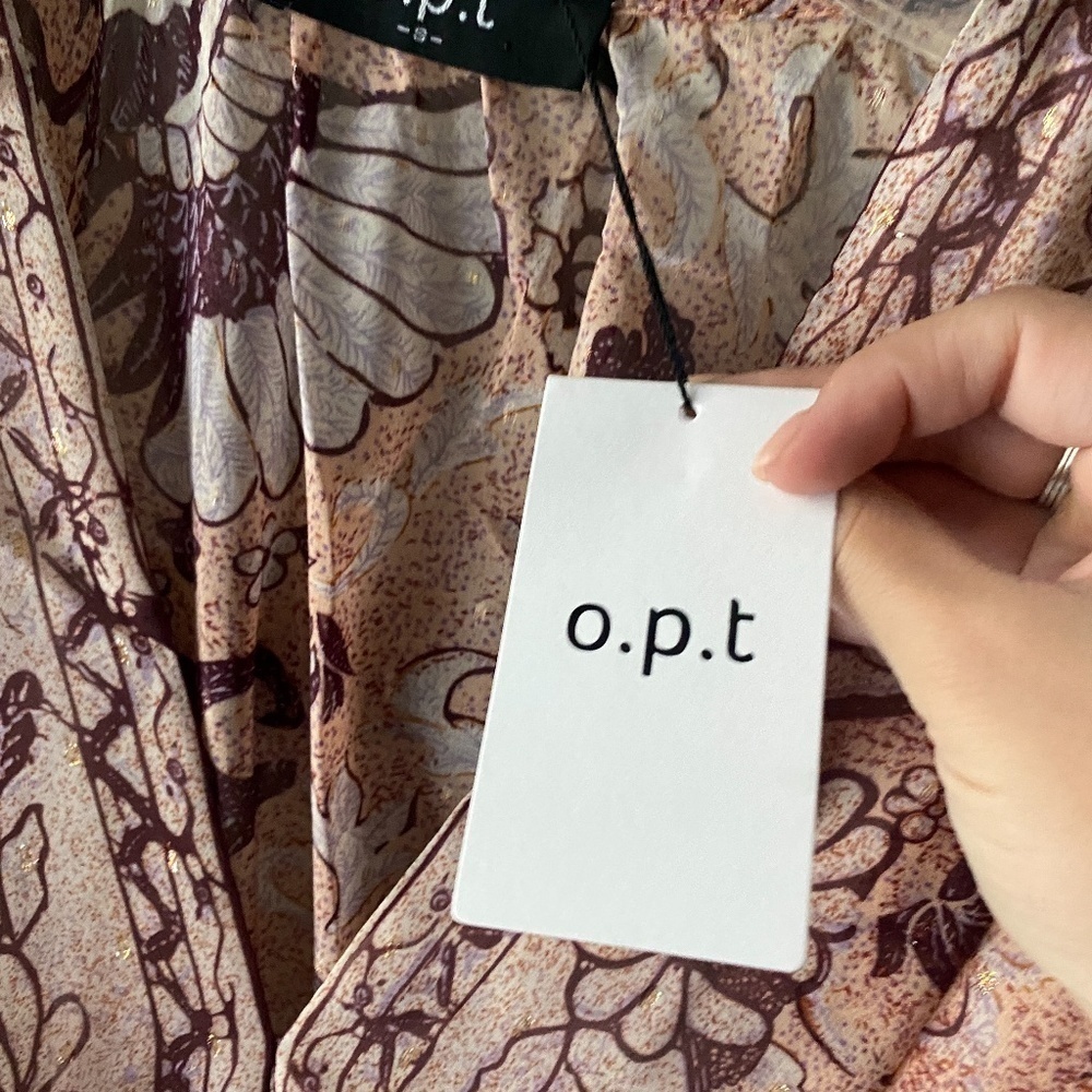 NWT O.P.T Smock Floral Peasant Dress - Picture 5 of 10